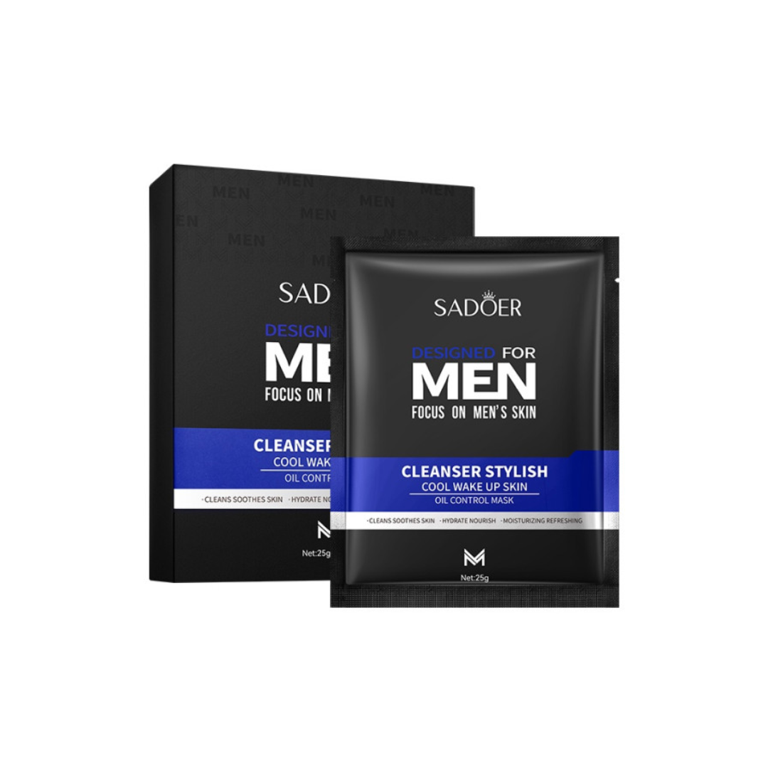 SADOER MEN CLEANSER STYLISH COOL WAKE UP SKIN OIL CONTROL MASK 25GM