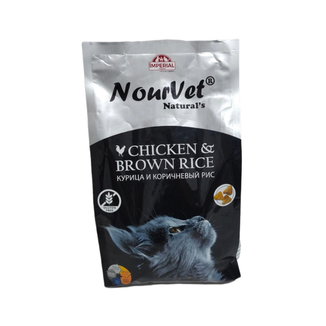 NOURVET NATURALS CAT FOOD CHICKEN & BROWN RICE 500GM