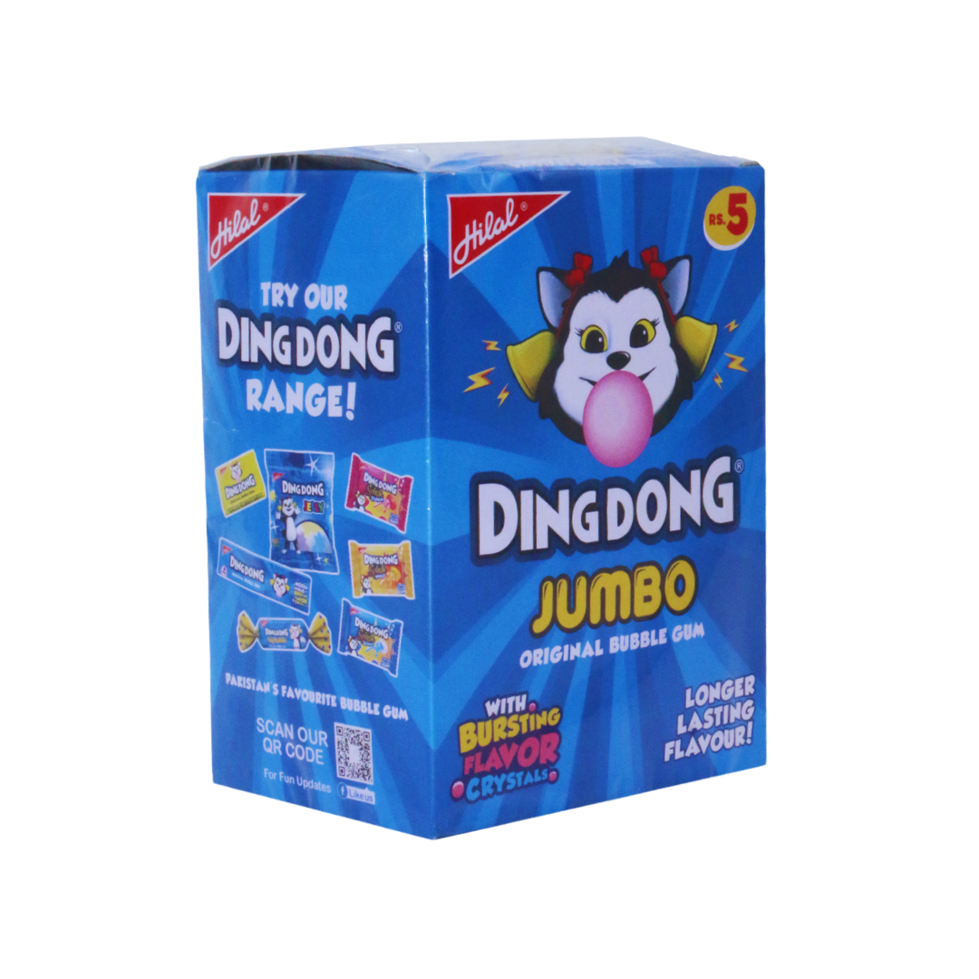 HILAL DING DONG JUMBO ORIGINAL BUBBLE GUM 50PCS BOX