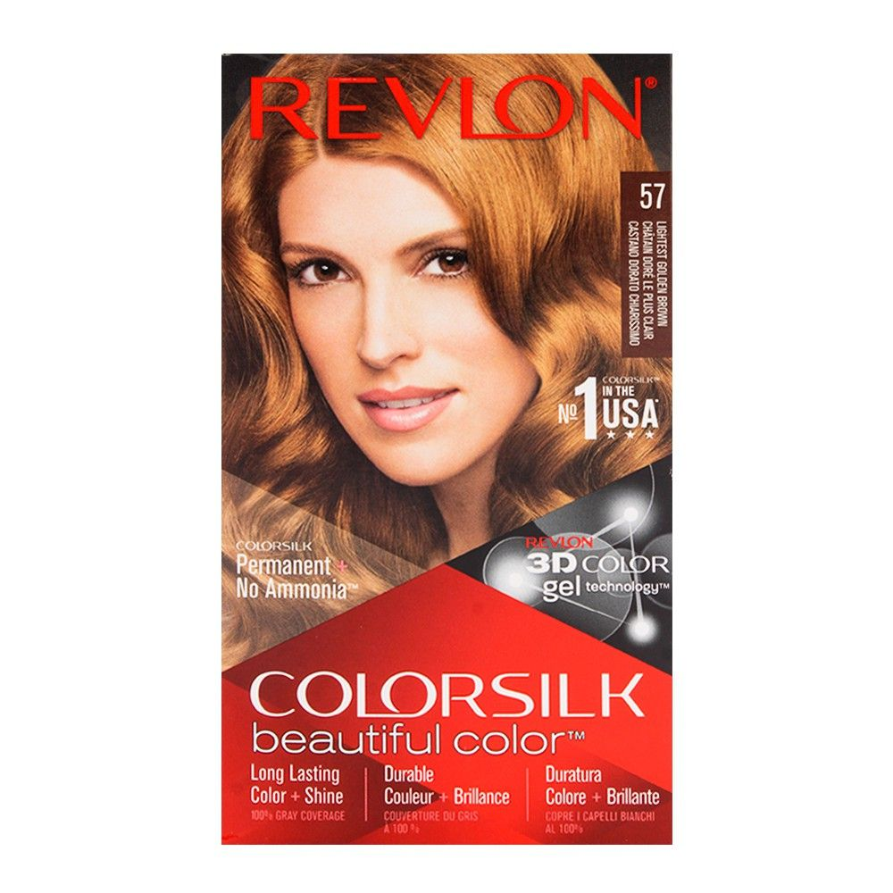 REVLON HAIR COLORSILK LIGHTEST GOLDEN BROWN 57