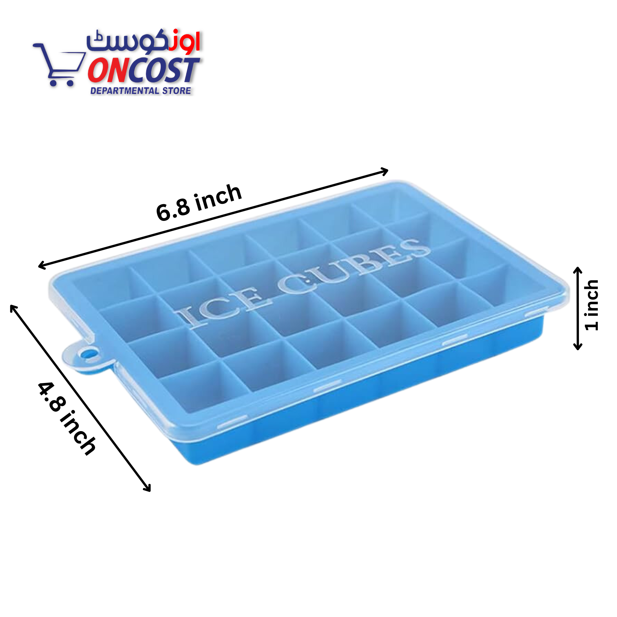 SILICONE SQUARE ICE CUBE TRAY 4x6