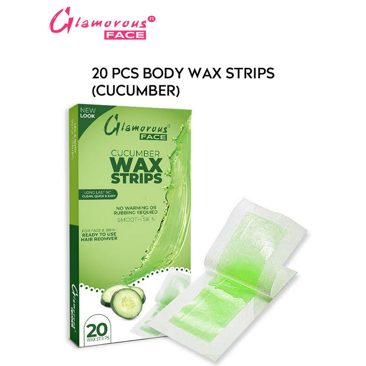 GLAMURUS FACE WAX STRIPS CUCUMBER 20S