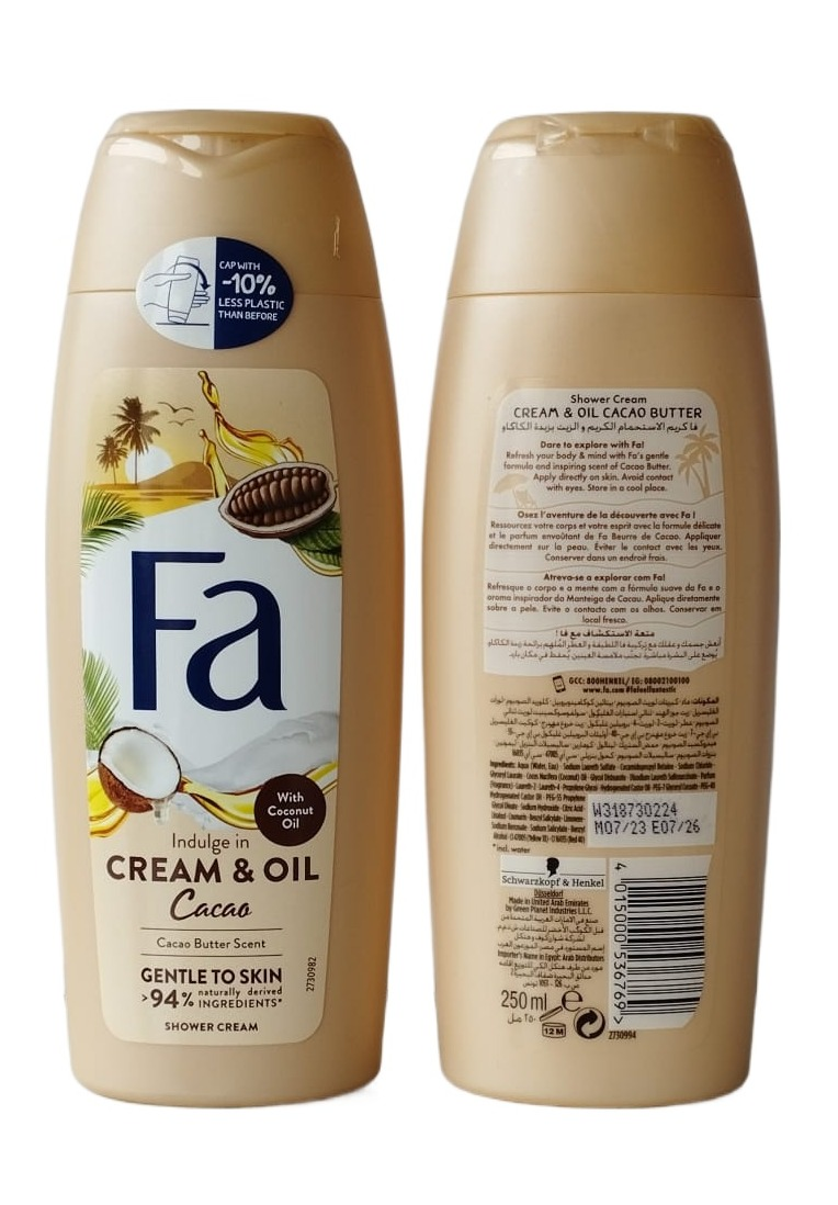 FA SHOWER CREAM CACAO BUTTER SCENT 250ML