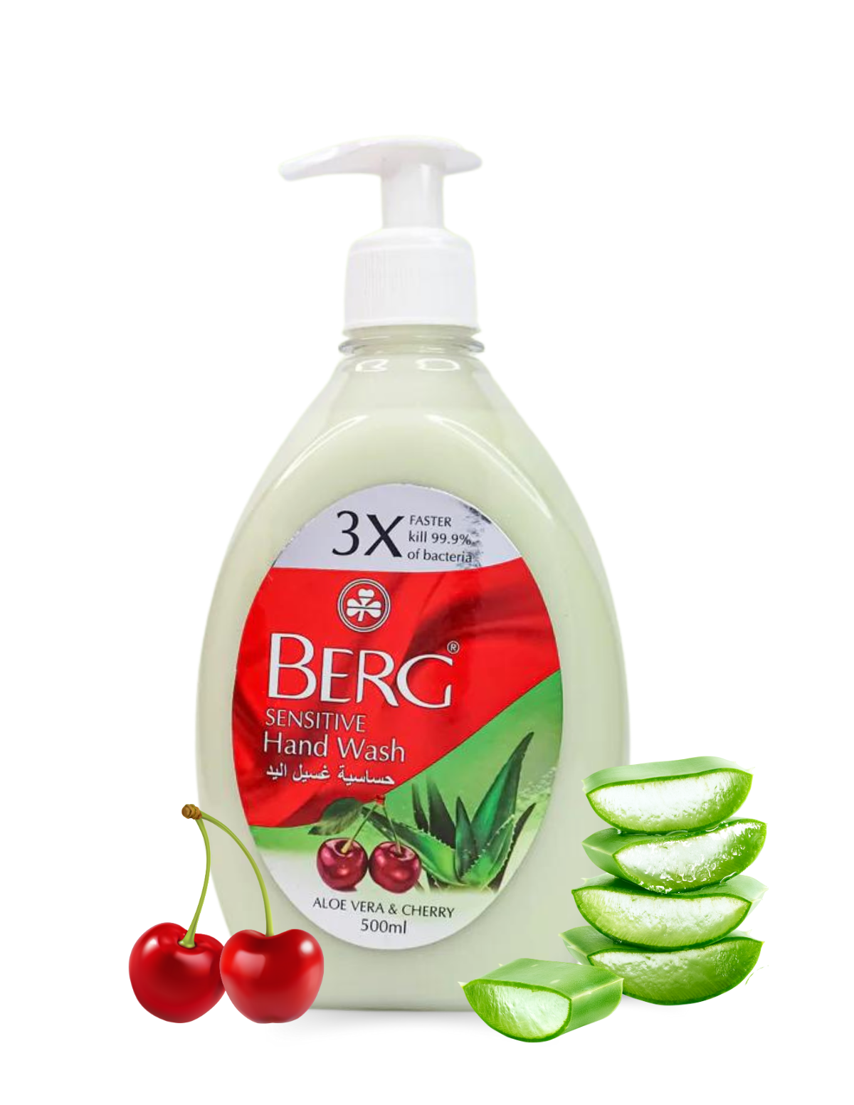 BERG SENSITIVE HAND WASH ALOE VERA & CHERRY 500ML