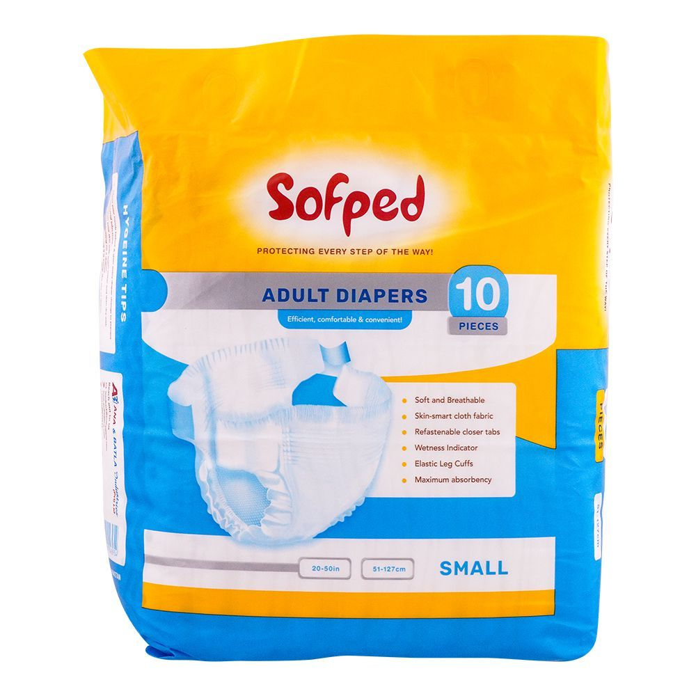 SOFPED ADULT DIAPER SMALL 10-PCS