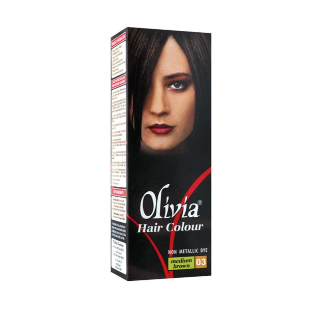 OLIVIA HAIR COLOUR NON METALLIC DYE,MEDIUM BROWN 03