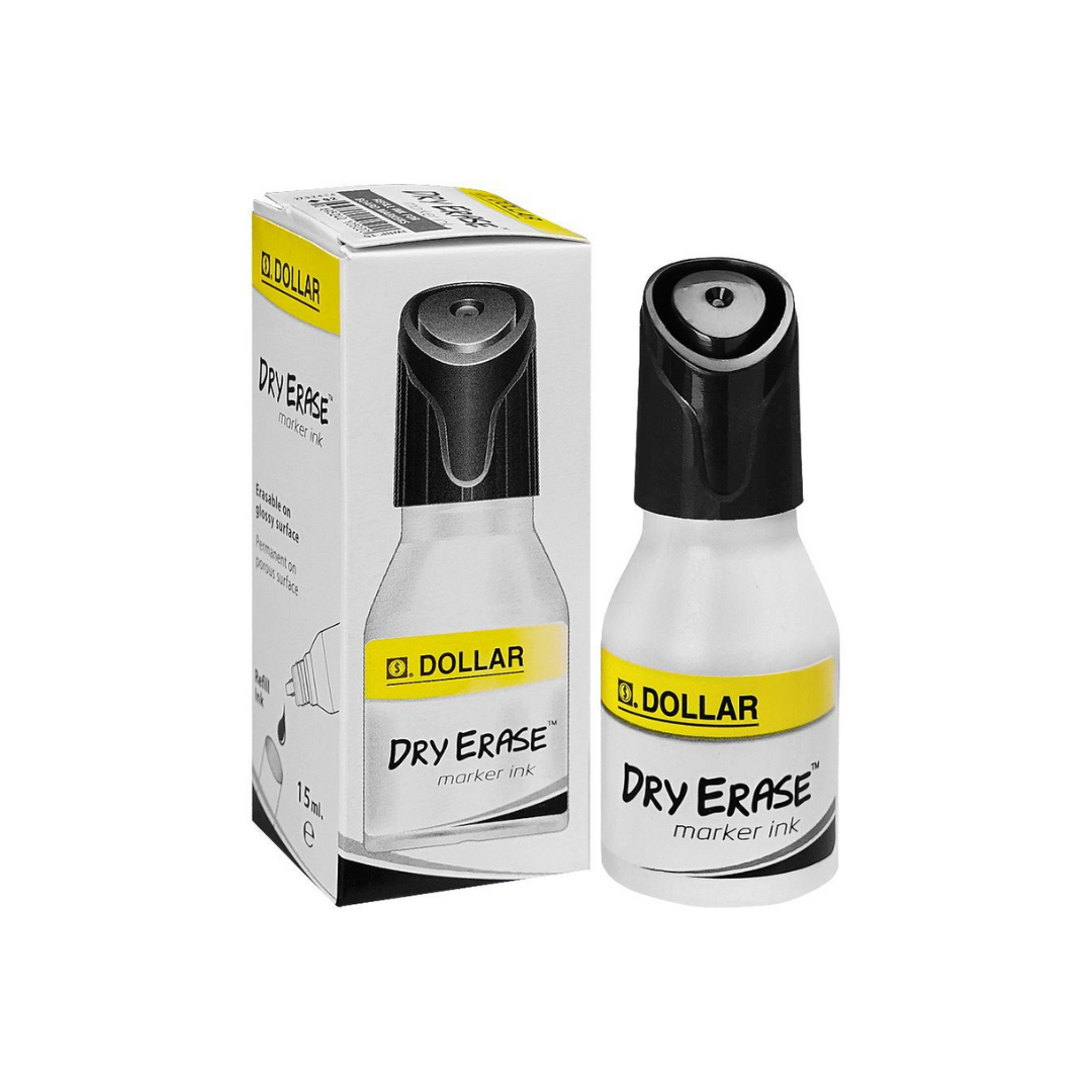 DOLLAR DRY ERASER BLACK MARKER INK 15ML