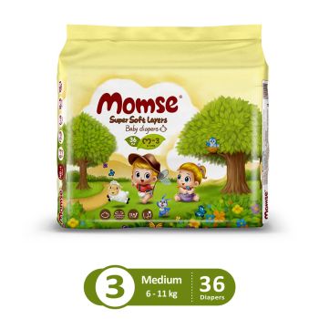 MOMSE BABY DIAPERS ECONOMY PACK MEDIUM 36PCS