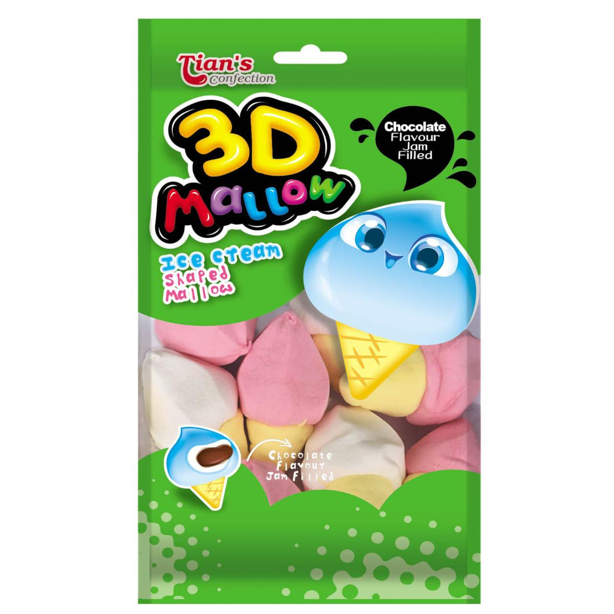 TIANS 3D MALLOW ICE-CREAM SHAPED MARSHMALLOW 100GM