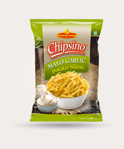 UNITED KING CHIPSINO MAYO GARLIC POTATO SLIMS 50GM