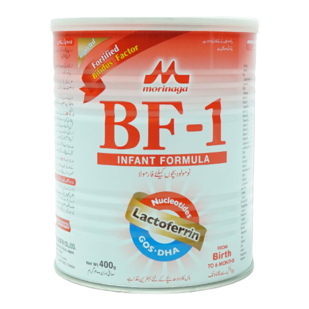 MORINAGA BF-1 INFANT FORMULA 400GM0-6MONTH TIN