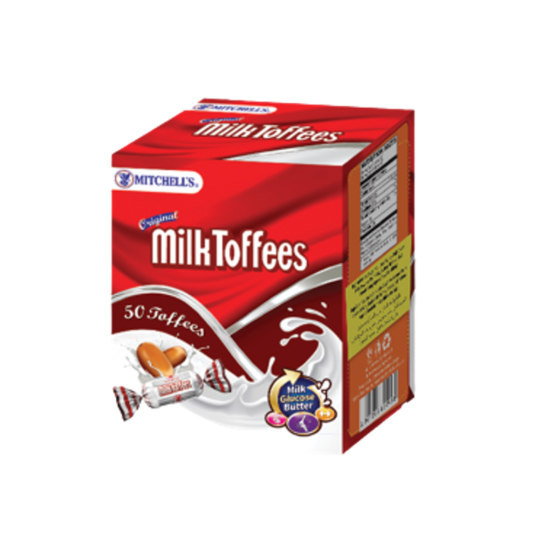 MITCHELLS MILK TOFFEES 50PCS BOX