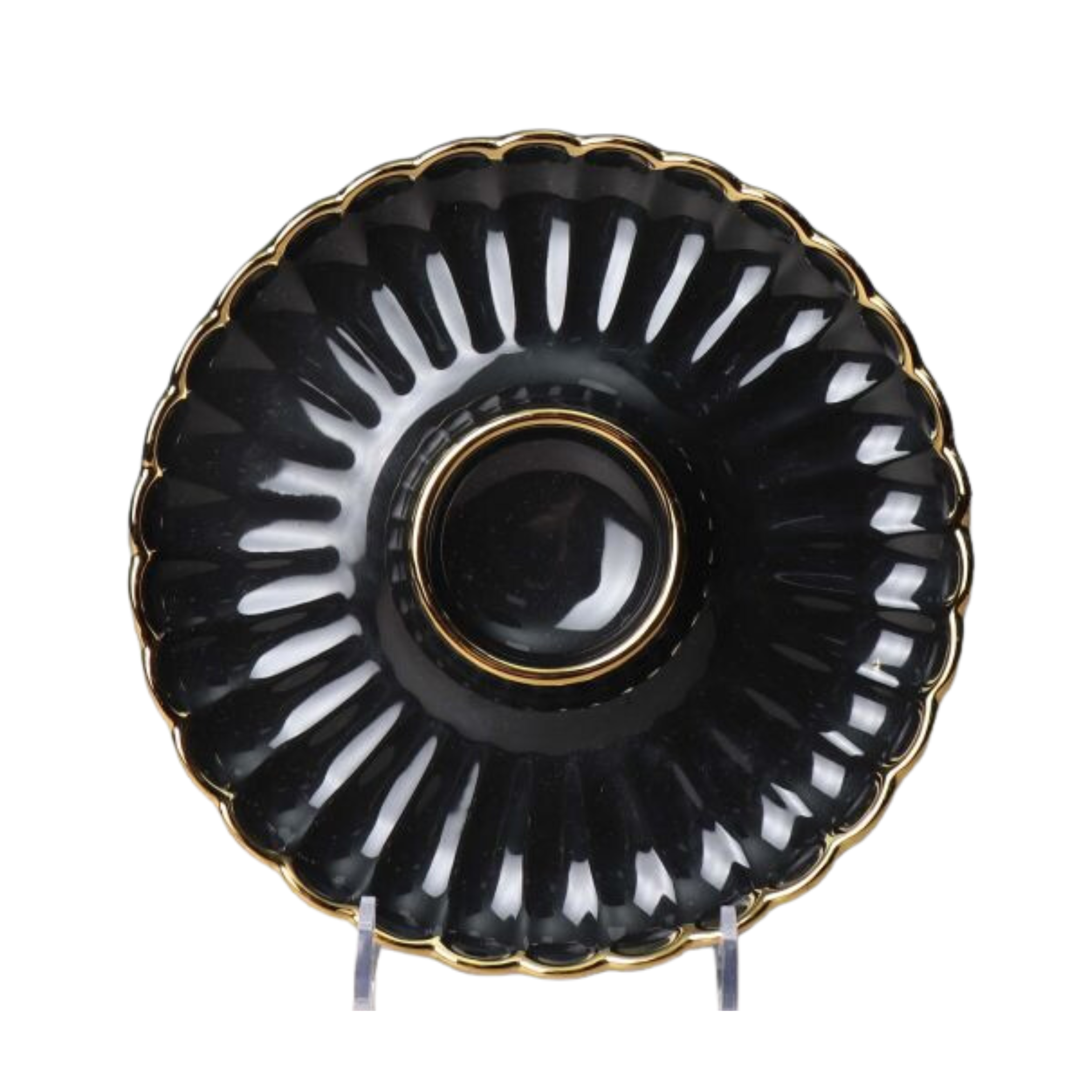 IMPERIAL ELEGANT DIP BLACK PLATER GOLDEN EDGES 22418