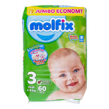 MOLFIX DIAPER MIDI NO3 60PCS