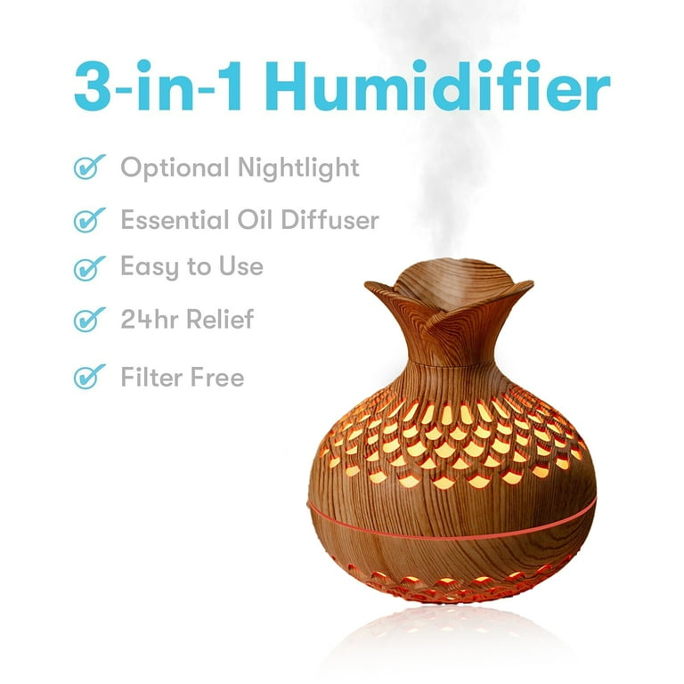 FLOWER HUMIDIFIER NIGHT LAMP 300ML