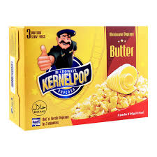 KERNELPOP MICROWAVE POPCORN BUTTER 3 PACKS X 90G