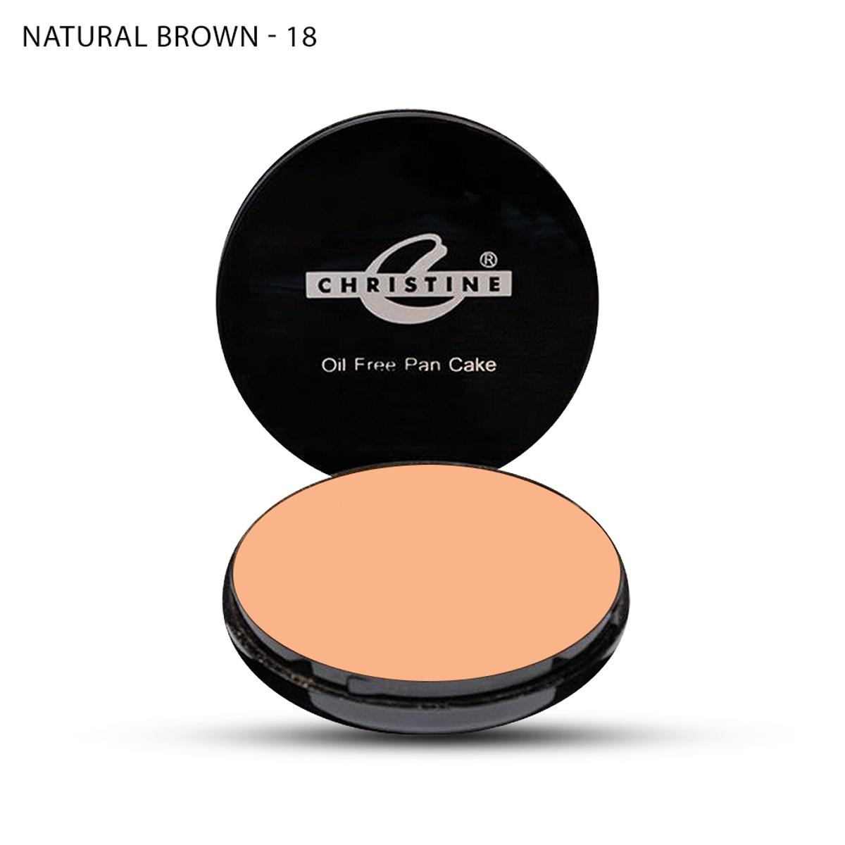 CHRISTINE OIL FREE PAN CAKE NATURAL BROWN 18