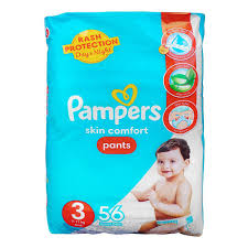 PAMPERS PANTS MIDI NO3 7-11KG 56PCS