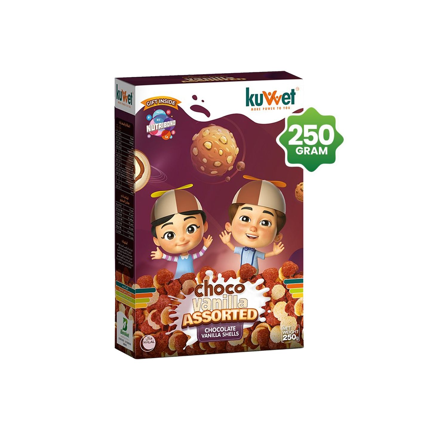 KUVVET CHOCO VANILLA ASSORTED 250GM