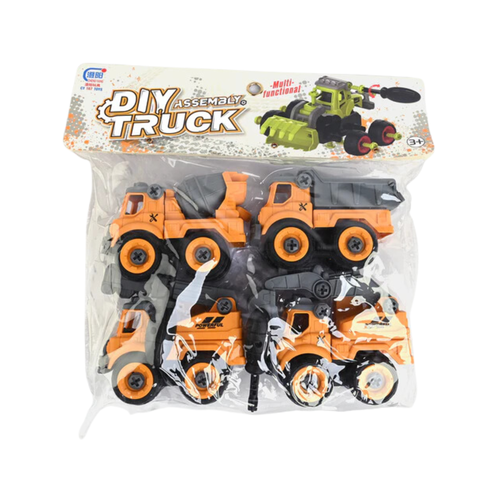 DIY 4PCS DINKY TRUCK ASSEMBLY SET 8899-71