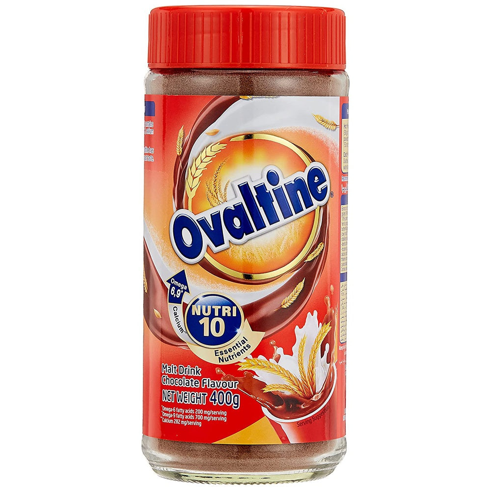 OVALTINE DRINKING POWDER CHOCOLATE FLAVOUR JAR 400GM