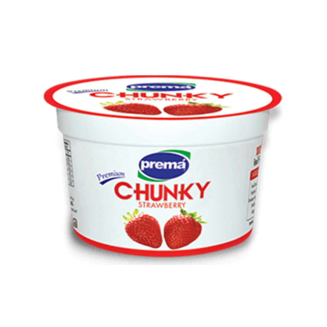 PREMA YOGURT CHUNKY STRAWBERRY 90GM