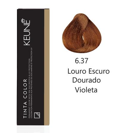 KEUNE HAIR COLOR DARK GOLDEN VIOLET BLONDE 6.37, 60ML