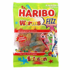 HARIBO WORMS SOUR JELLY 70GM