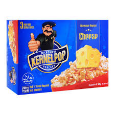 KERNELPOP MICROWAVE POPCORN CHEESE 3 PACKS X 90G