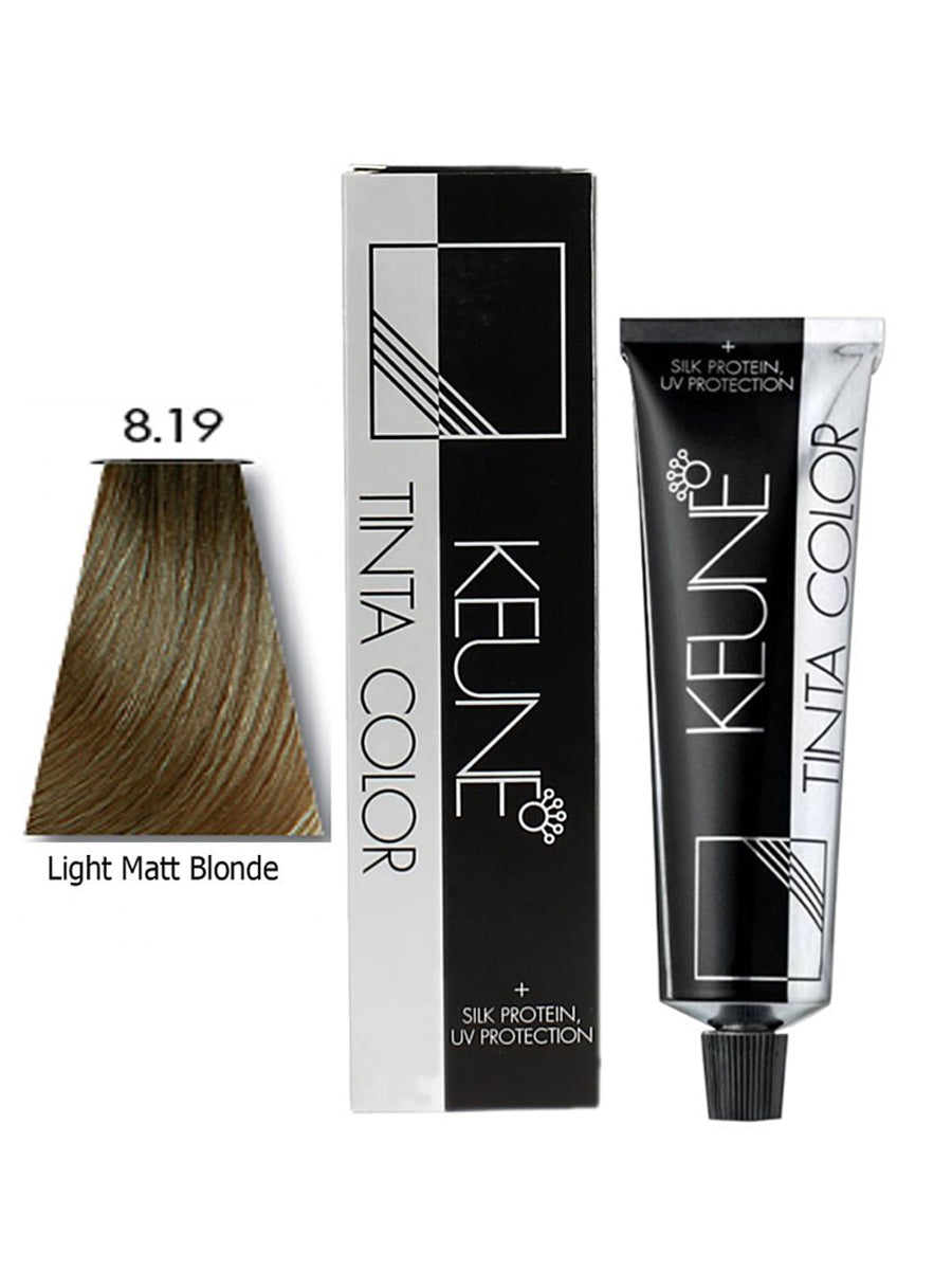 KEUNE HAIR COLOR LIGHT MATT BLONDE 8.19