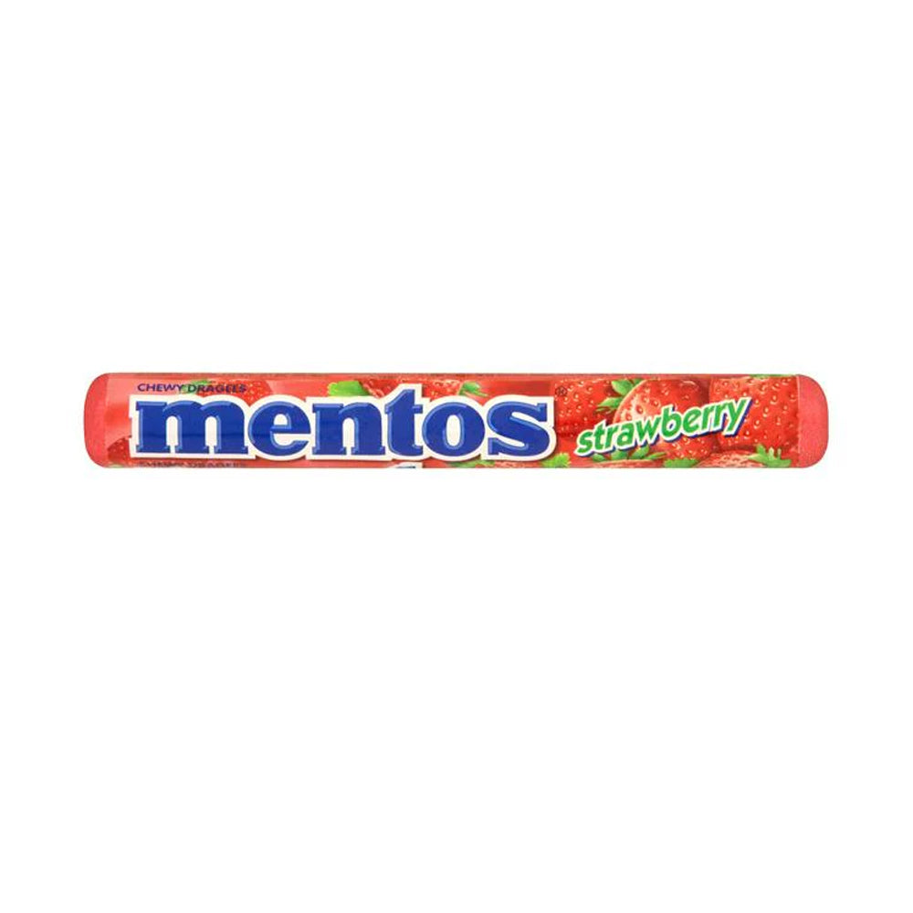 MENTOS STRAWBERRY CHEWY DRAGEES 37GM