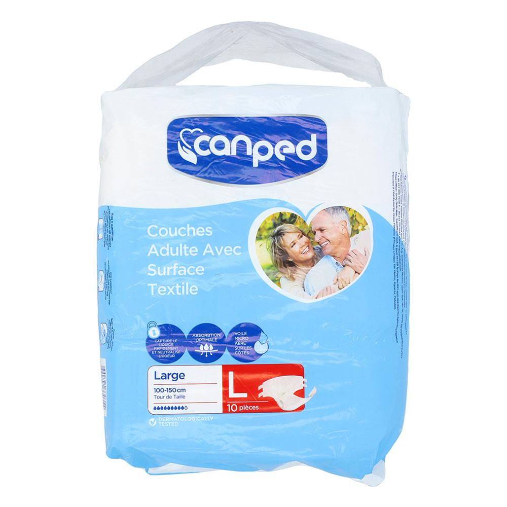 CANPED ADULT DIAPER WITH TEXTILE SURFACE LARGE 10-PCS