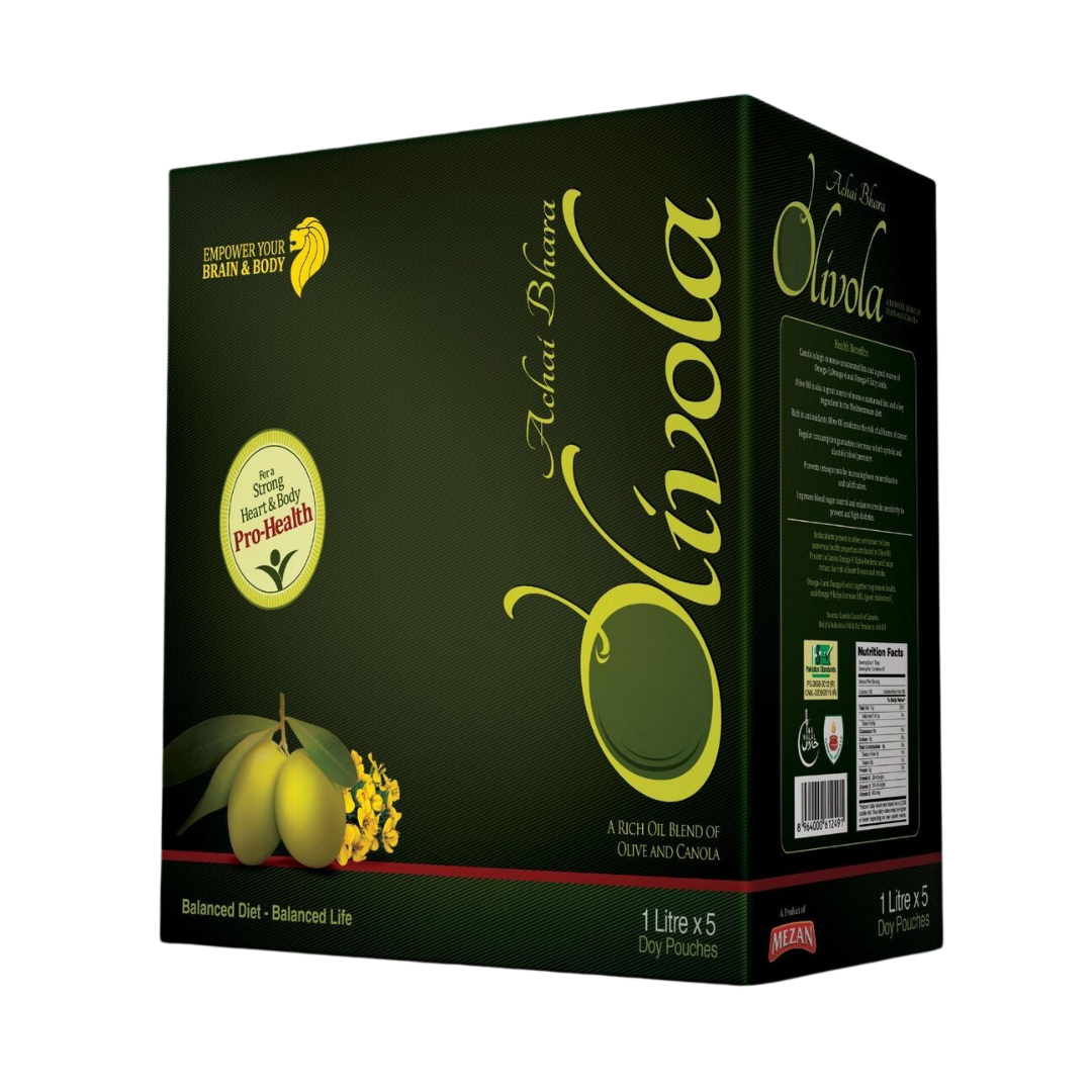 OLIVOLA COOKING OIL 1LTR STAND UP POUCH CTN