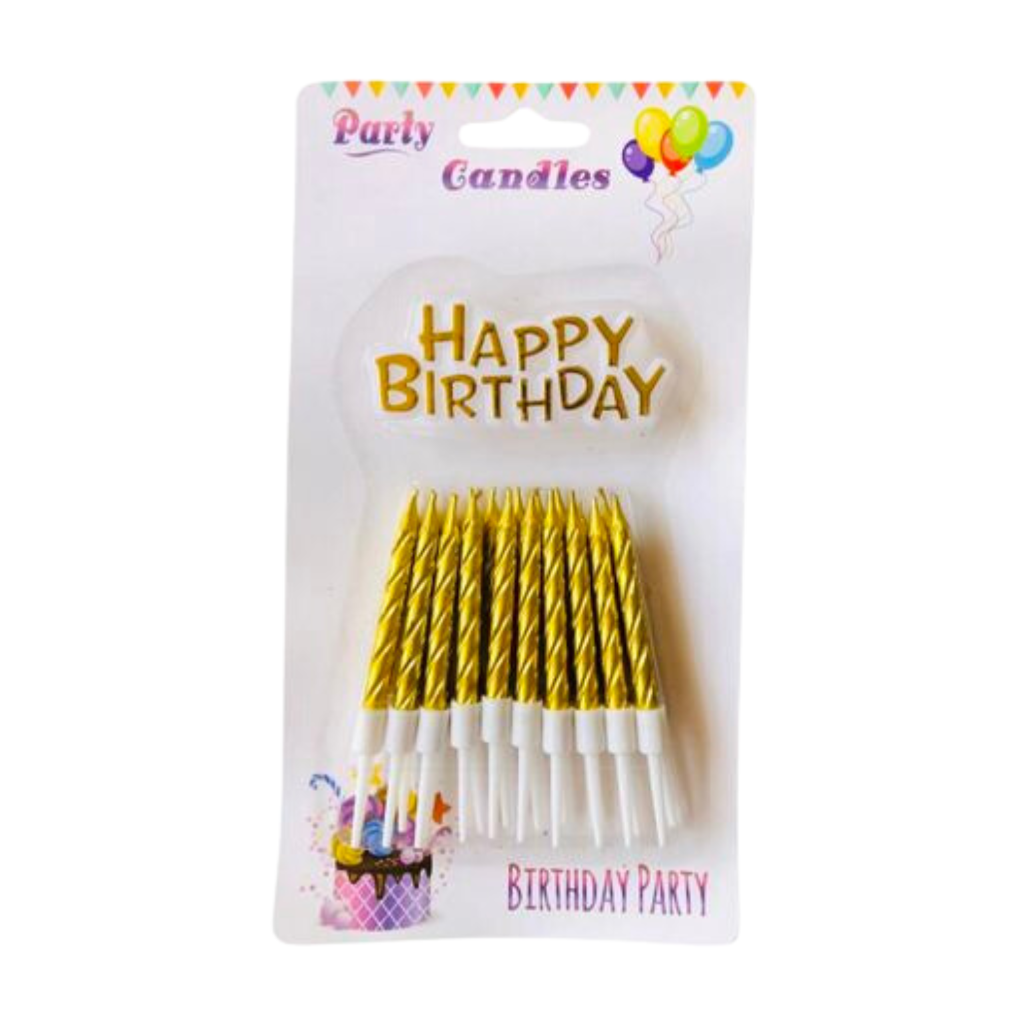 CANDLE 20PCS WITH BIRTHDAY CAKE TOPPER