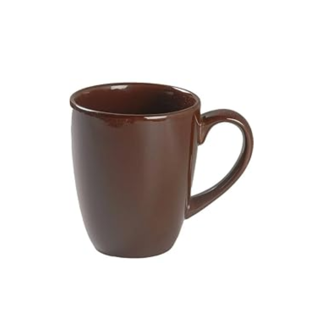 DARK BROWN CERAMIC FINE BONE MUG