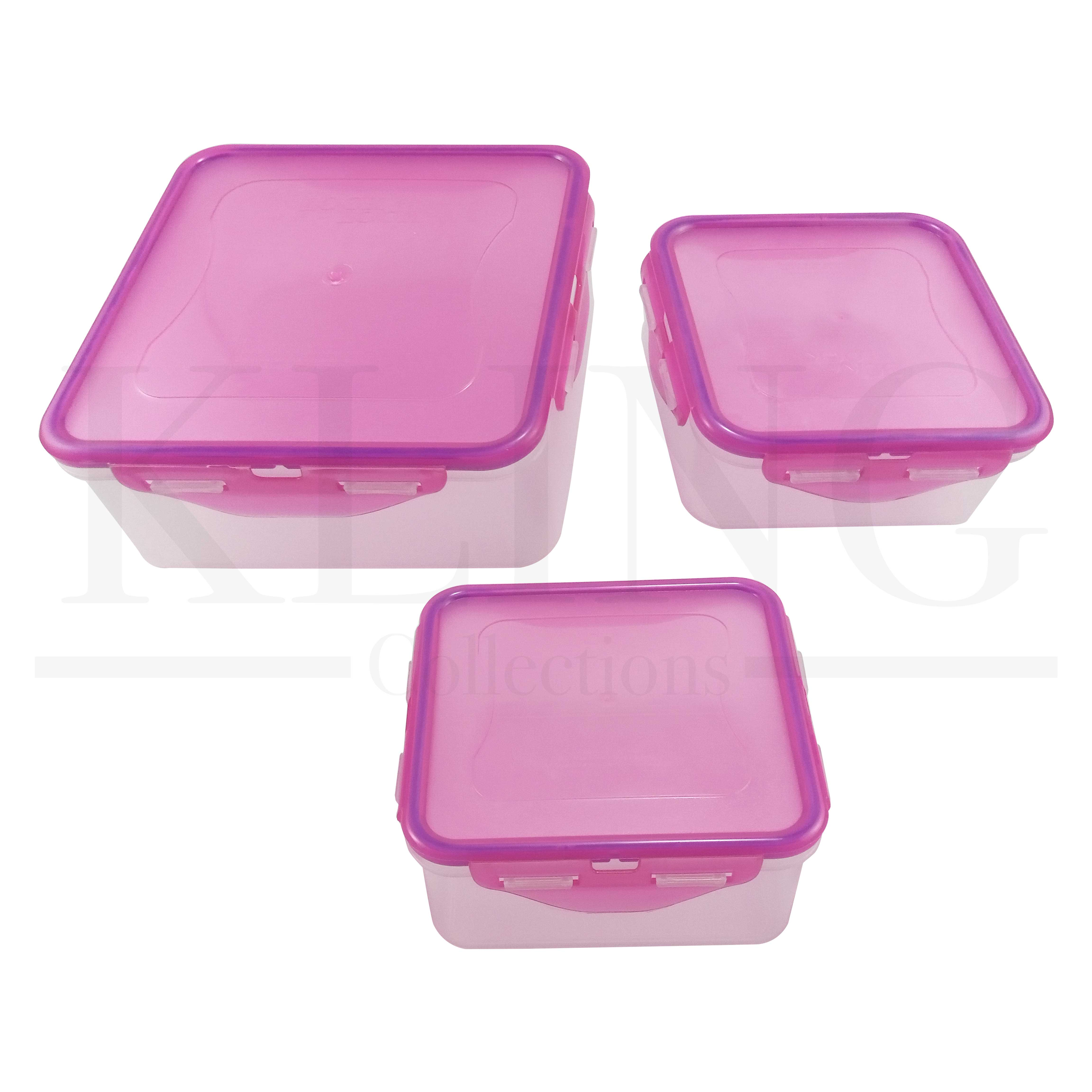 LOCK N LOCK SQUARE AIRTIGHT CONTAINER 3PCS SET