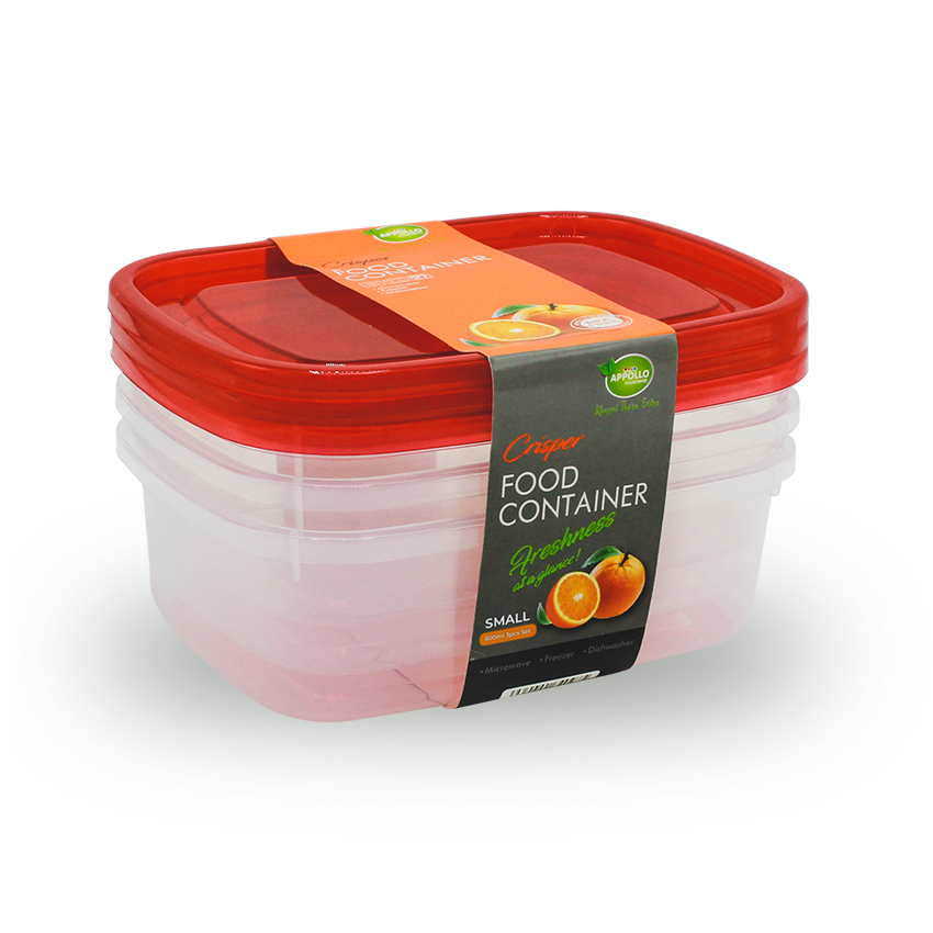 APPOLO CRISPER FOOD CONTAINER SMALL 3PCS SET