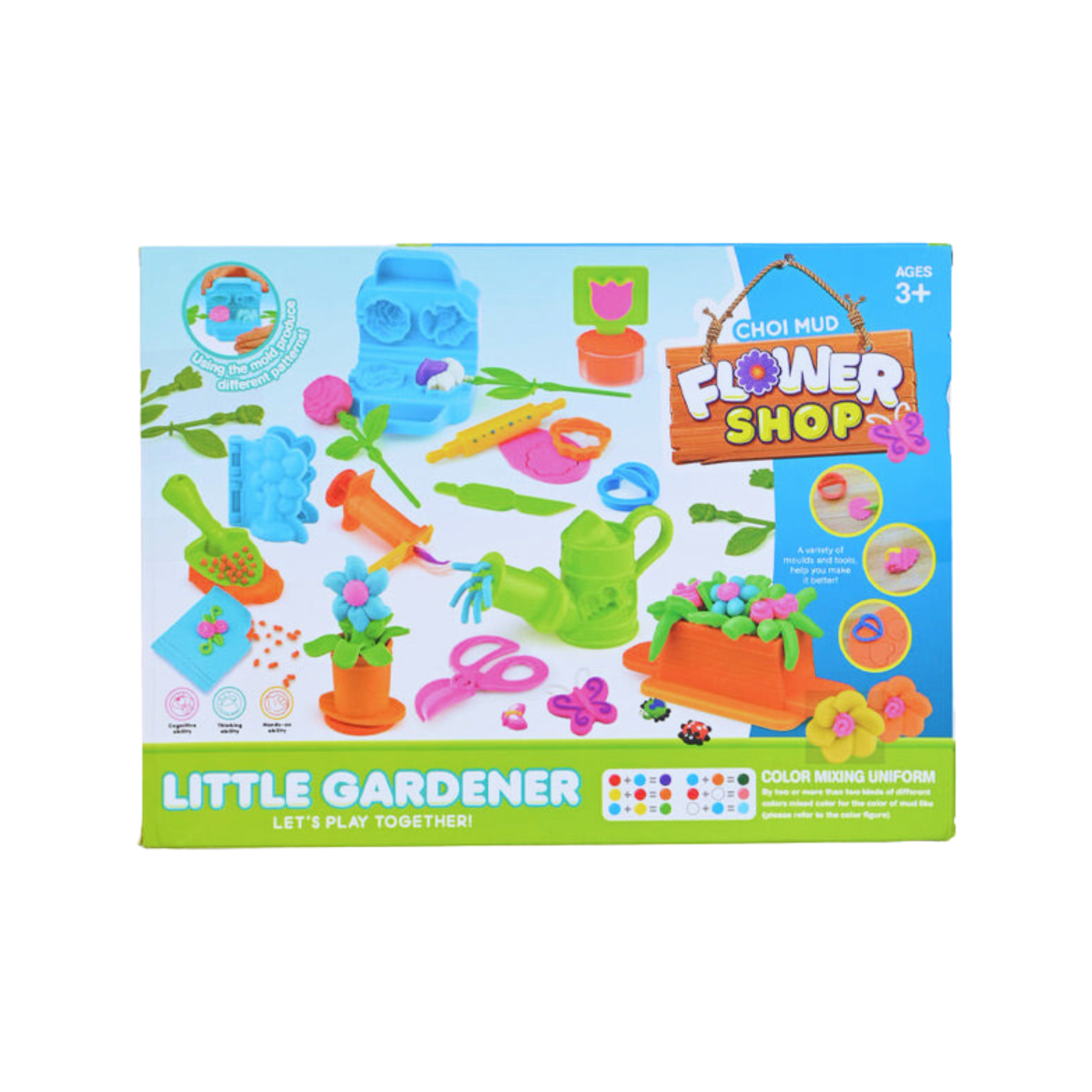 PLAY DOUGH GARDENER SET FLOWER SHOP