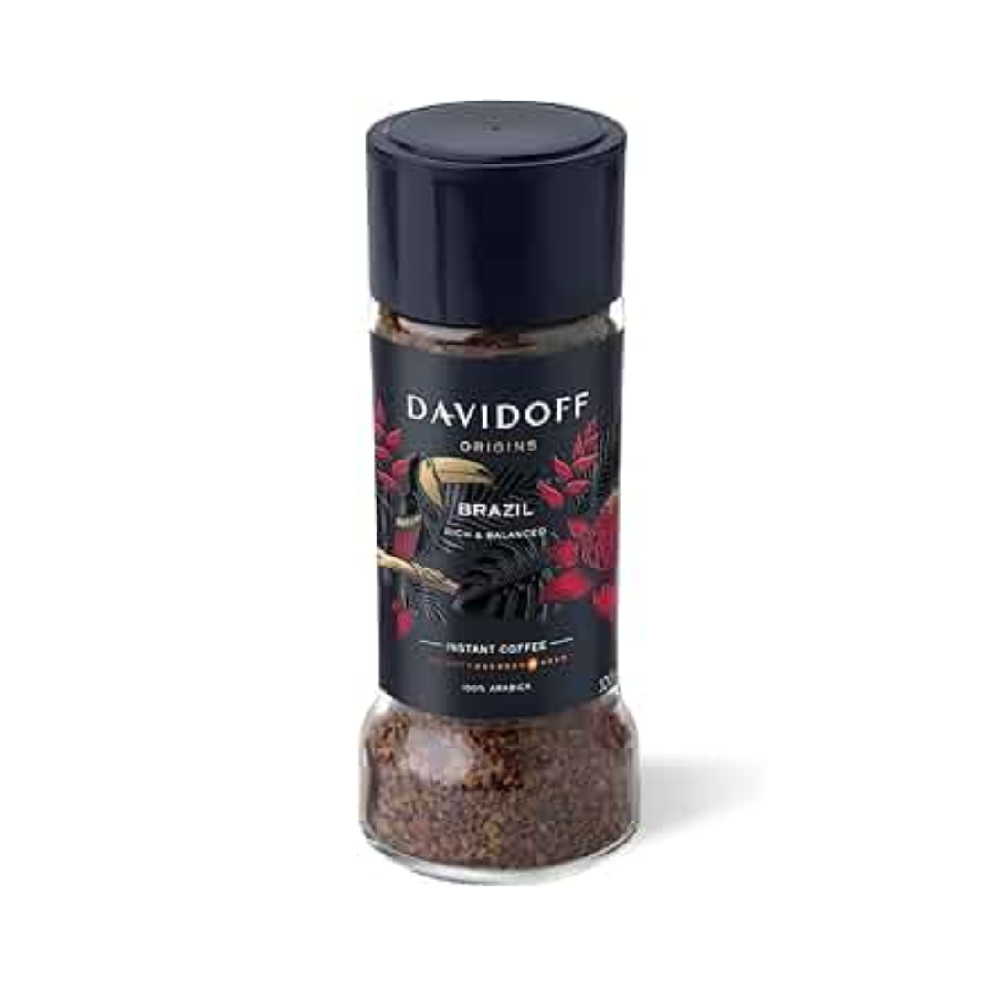 DAVIDOFF COFFEE BRAZIL RICH & BALANCED 100GM GLASS JAR