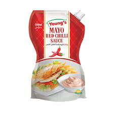 YOUNGS MAYO RED CHILLI SAUCE POUCH 500ML