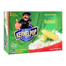 KERNELPOP MICROWAVE POPCORN NATURAL 3 PACKS X 90G