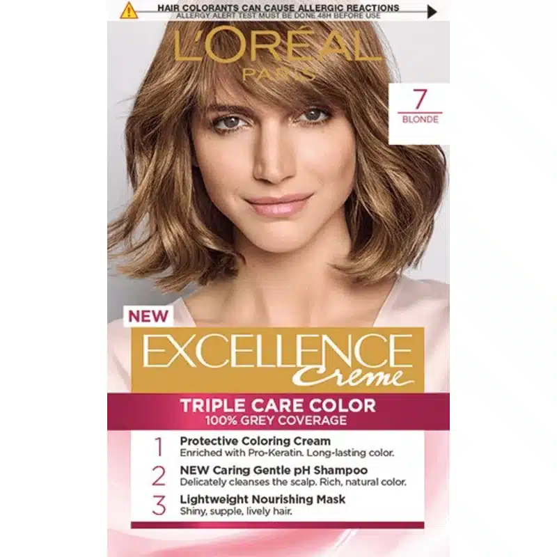 LOREAL PARIS HAIR COLOR BLOND 7 EXCELLENCE CREME