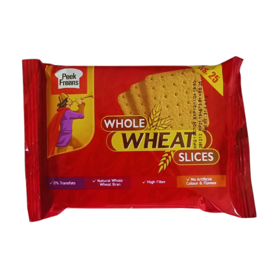 PEEK FREANS WHOLE WHEAT SLICES BISCUIT 31.4GM