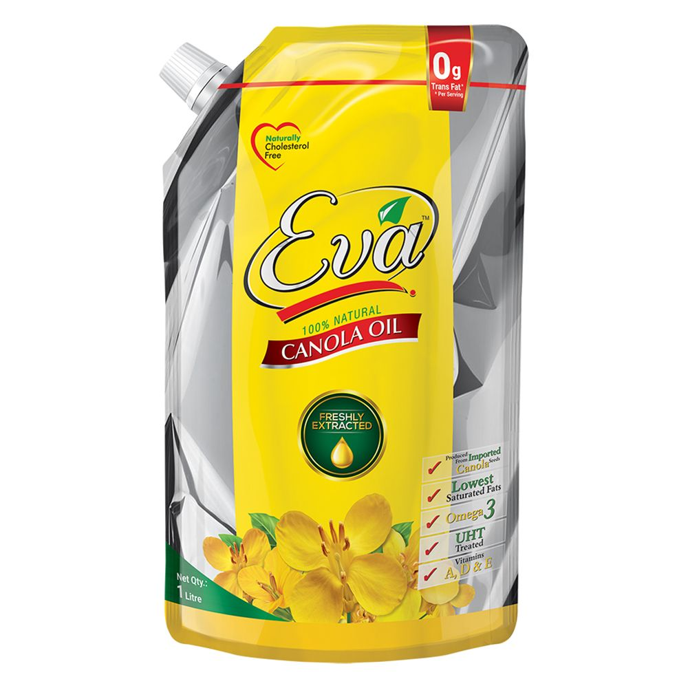 EVA CANOLA OIL 1LTR STAND UP POUCH