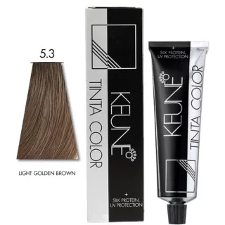 KEUNE TINTA HAIR COLOR LIGHT GOLDEN BROWN 5.3, 60ML