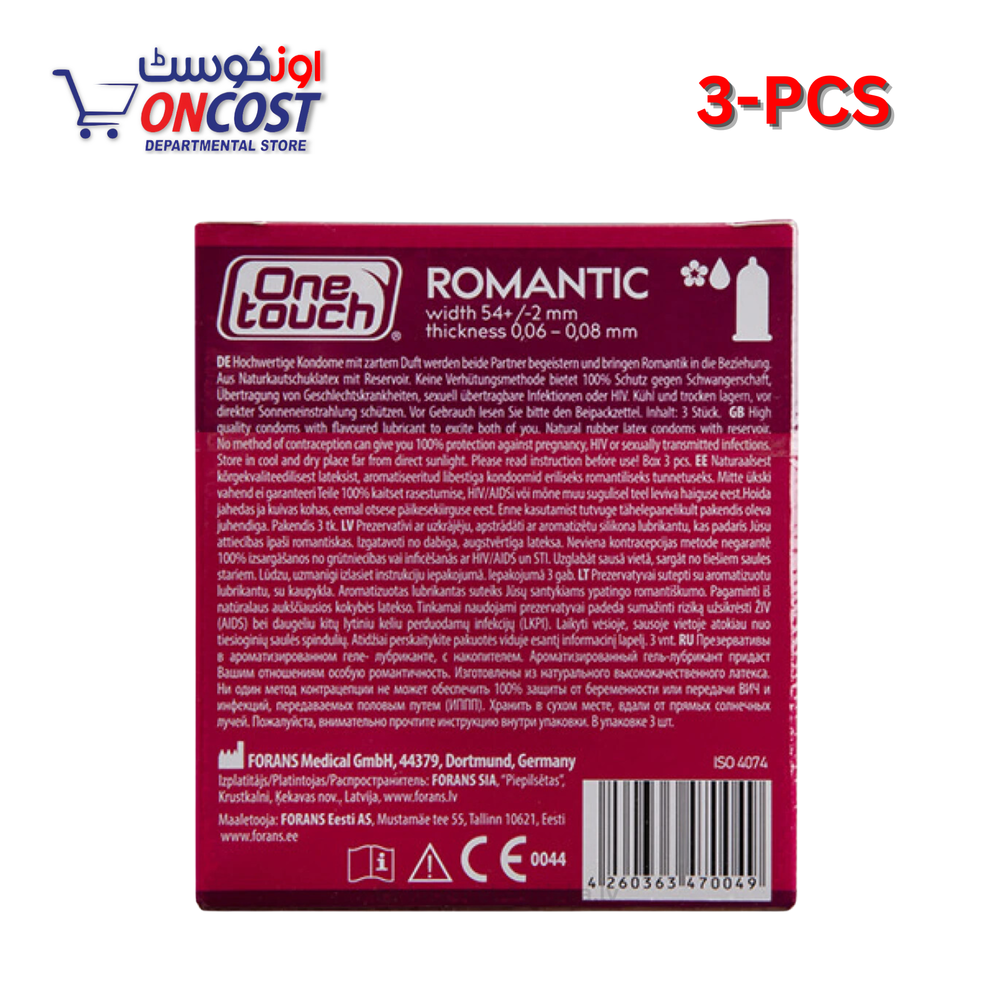 ONE TOUCH ROMANTIC CONDOM 3PCS