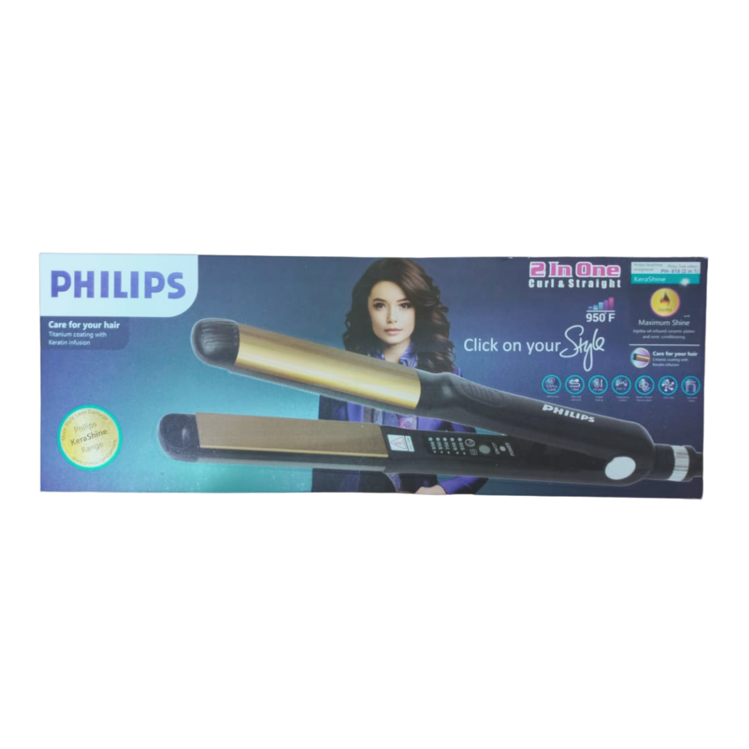 PHILIPS HAIR CURL & STRAIGHTENER 2IN1 PH-919