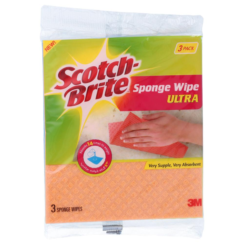 SCOTCH BRITE SPONGE WIPE 3PCS