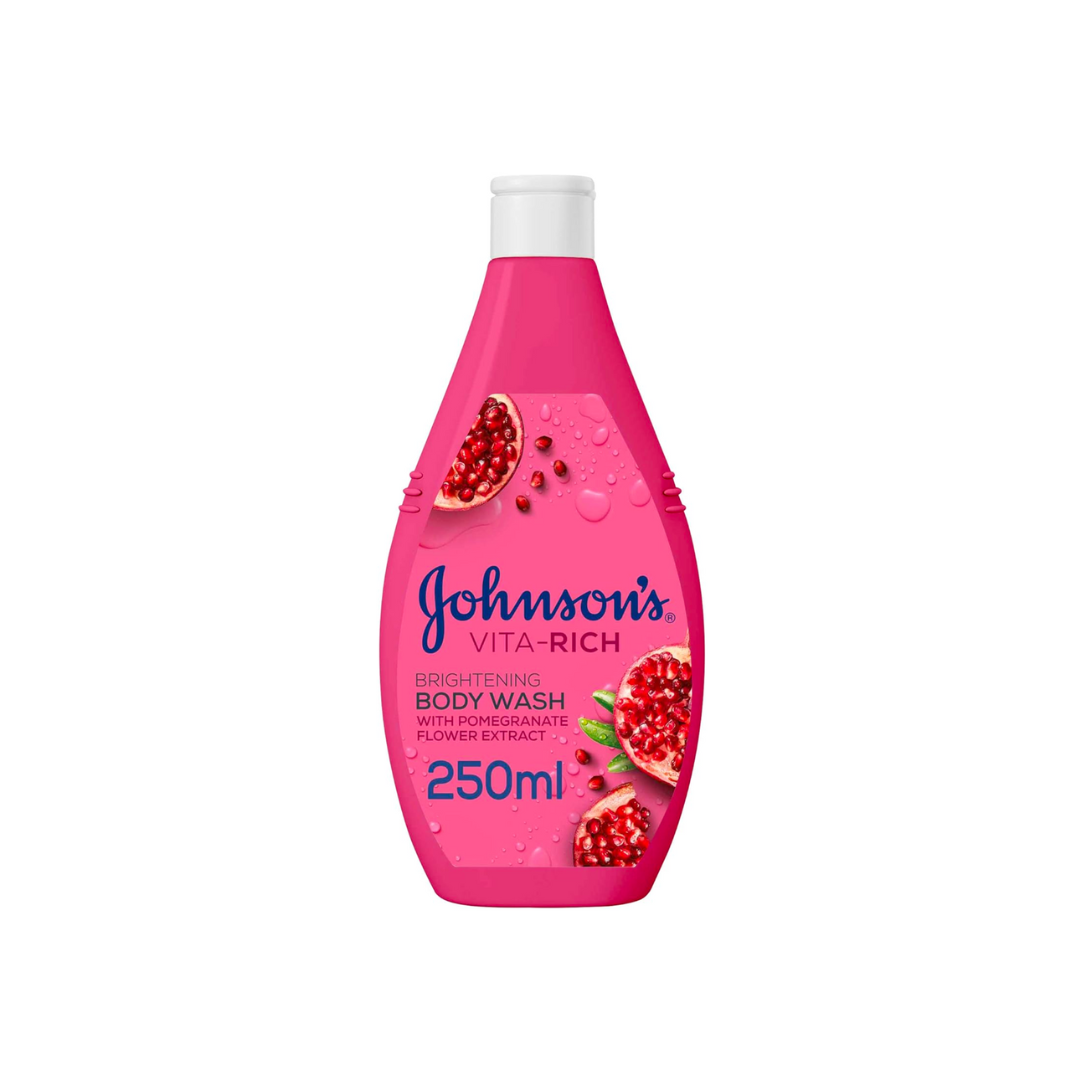 JOHNSONS VITA-RICH BRIGHTENING BODY WASH WITH POMEGRANATE FLOWER 250ML