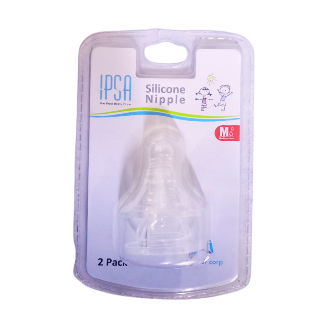 IPSA SILICONE NIPPLE MEDIUM FLOW 2-PCS PACK